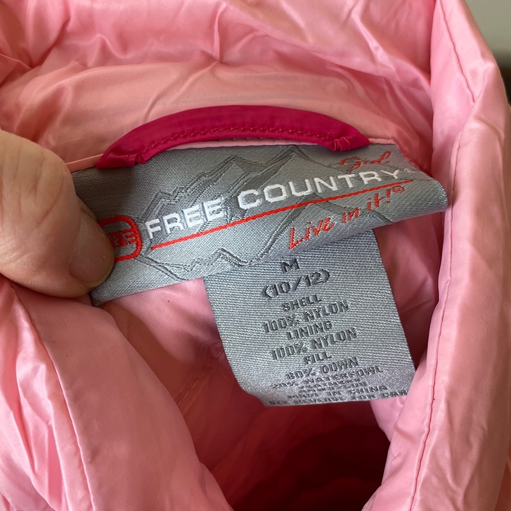 Free Country Down puffer Vest pink lightweight warmth with comfort - Picture 2 of 3
